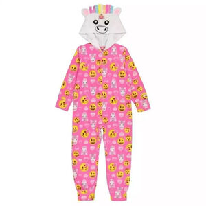 Pajamas  Emoji Hooded  Pink size 6 Blanket Sleeper Size 6